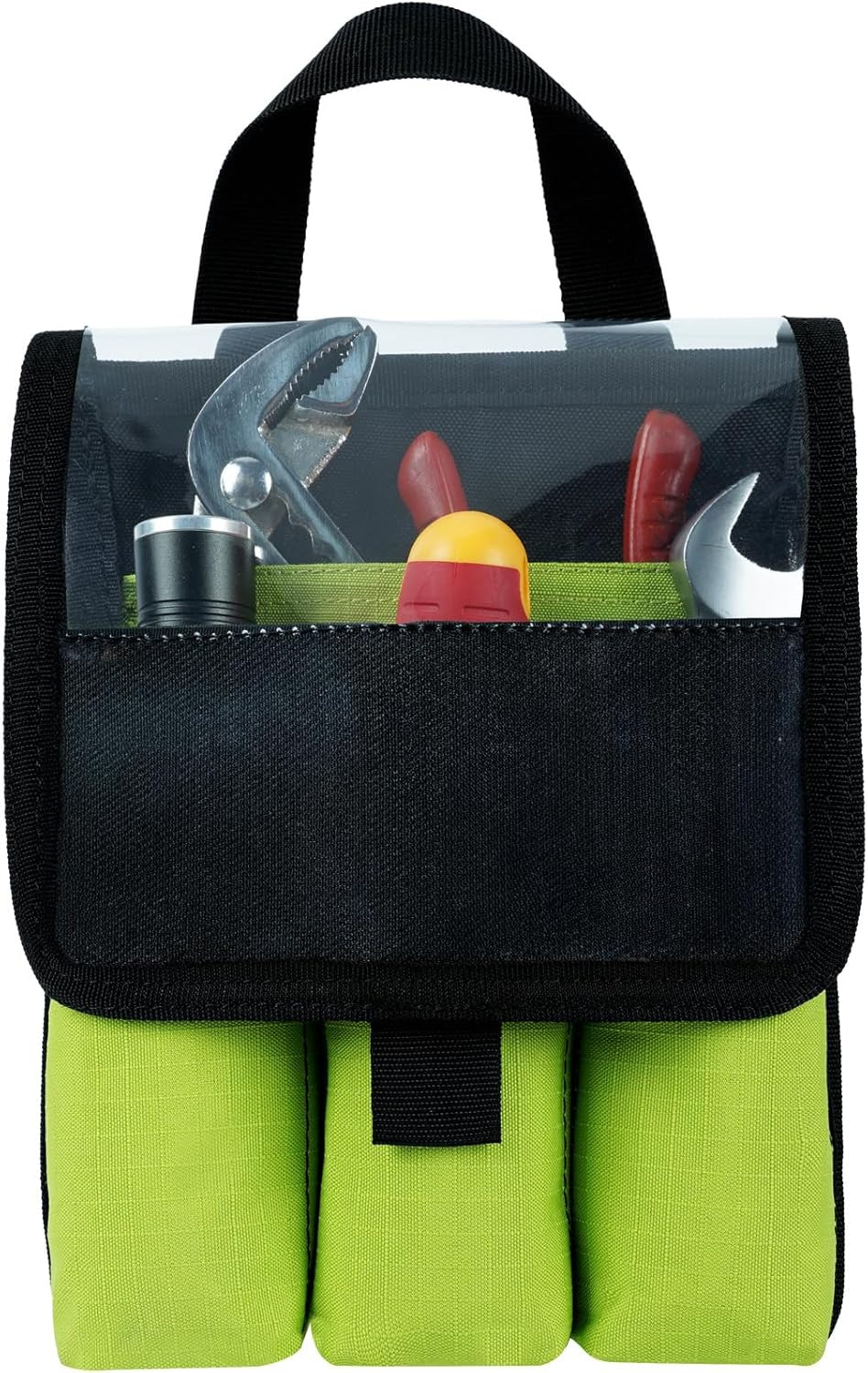 7-Pocket Firefighter Tool Pouch with Carry Handle and Flap, Fits in Bunker Gear