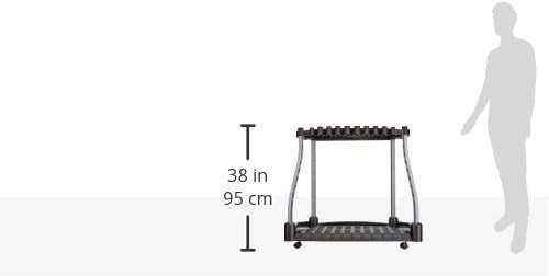 Garage Tool Tower Rack Easy to Assemble Wheeled Organizes up to 40 Long