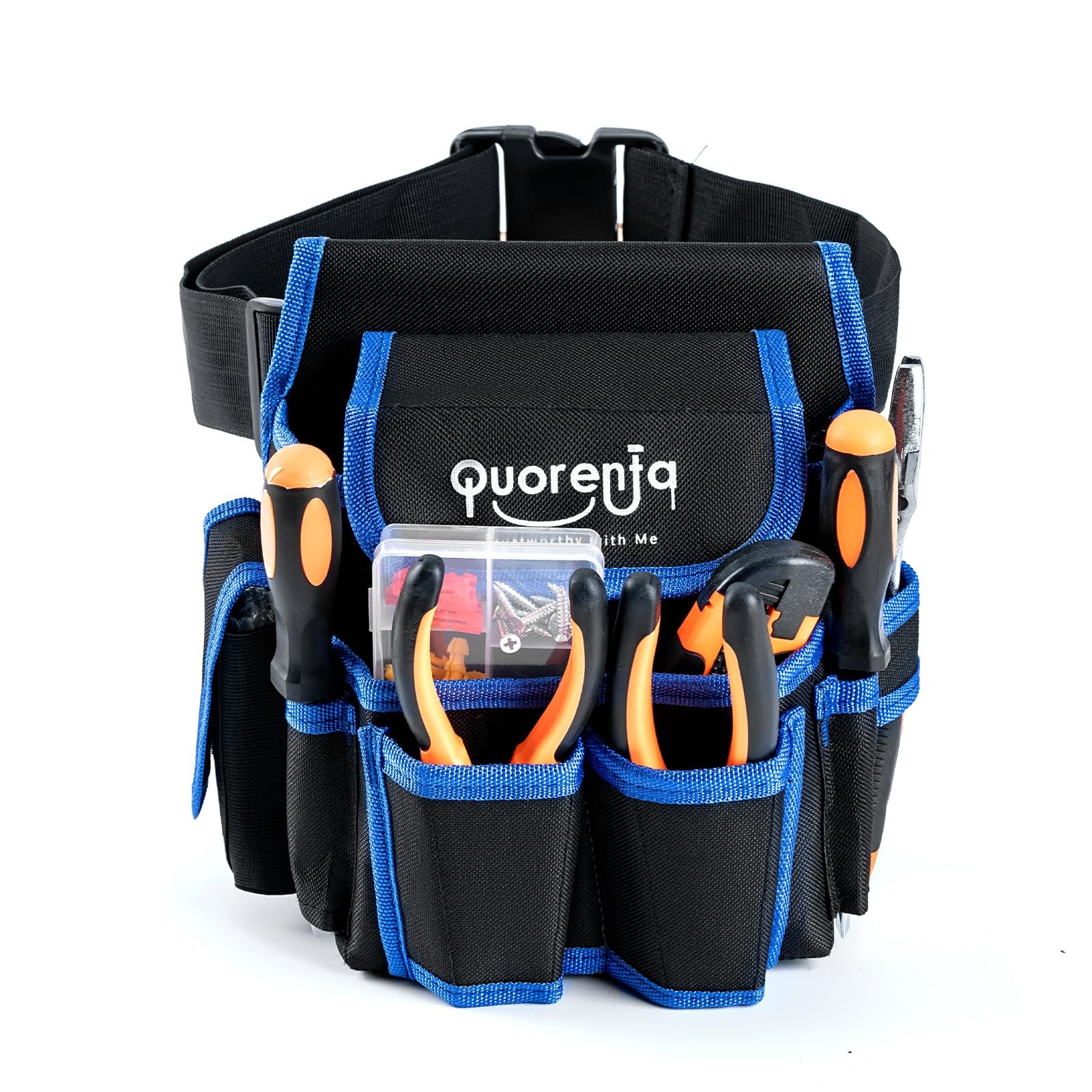 Tool Belt for Men Electrician Tool Pouch Adjustable Blue XL