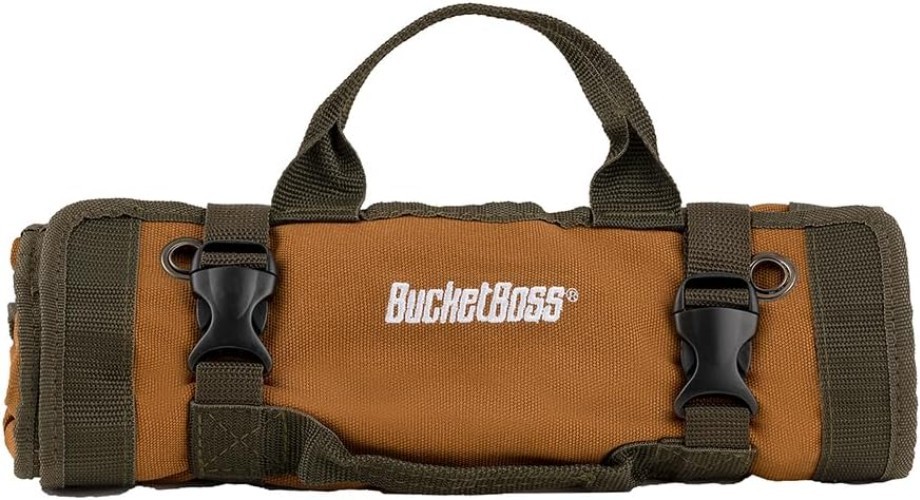 Functional Tool Roll with 6 Zippered Compartments for Organized Tool Transport