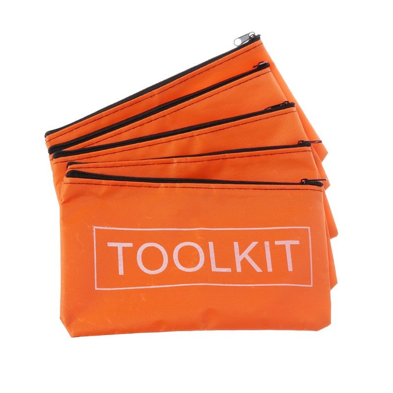 5 Pcs Zipper Storage Bags Storage Organizer Waterproof Oxford Cloth Tool Bag