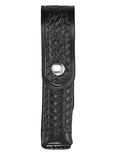 Aker Leather 548LED Flashlight Holder, Black Basketweave Duty Belt Holster, F…