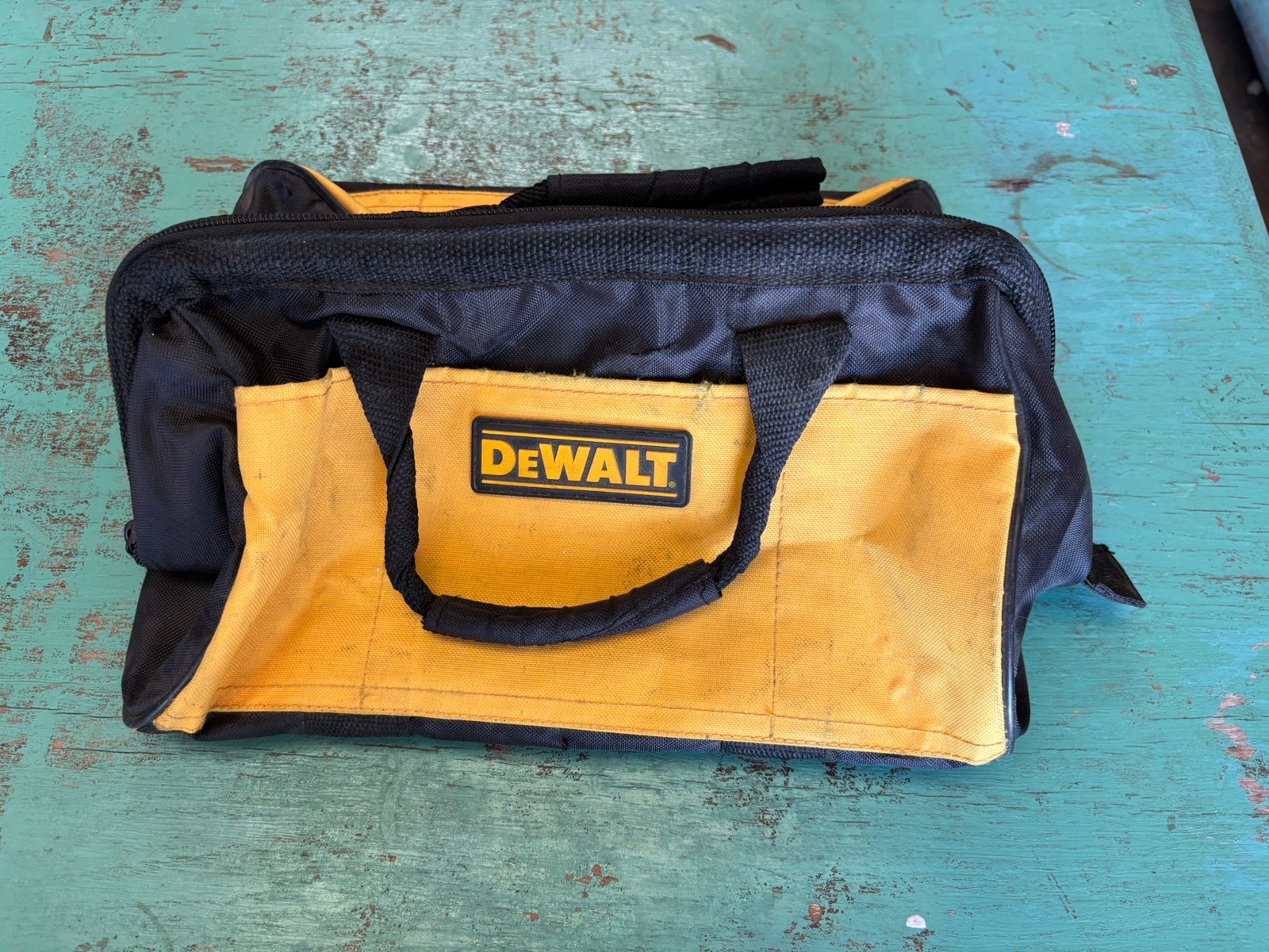 DEWALT 13 in Mini Heavy Duty Contractor Tool Bag Yellow Black