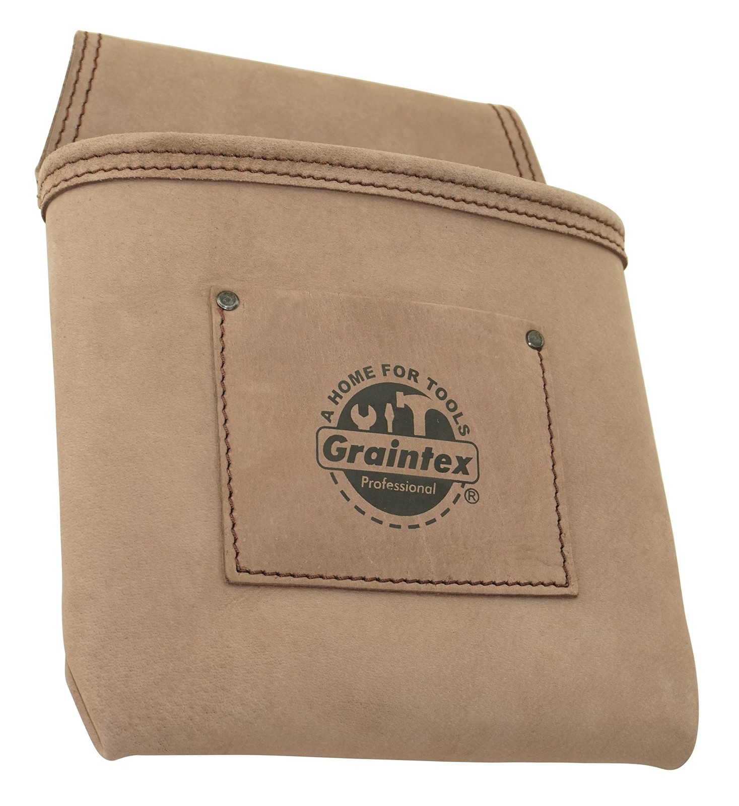 ST2009 Pocket Nail & Tool Pouch Natural Top Grain Leather for Framers, Constr…