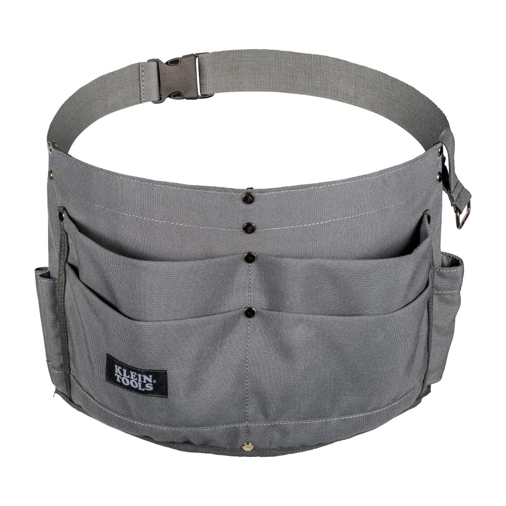 Klein Tools 21022 6-Pocket Tool Apron, Durable Duck Canvas 6-Pocket, Gray