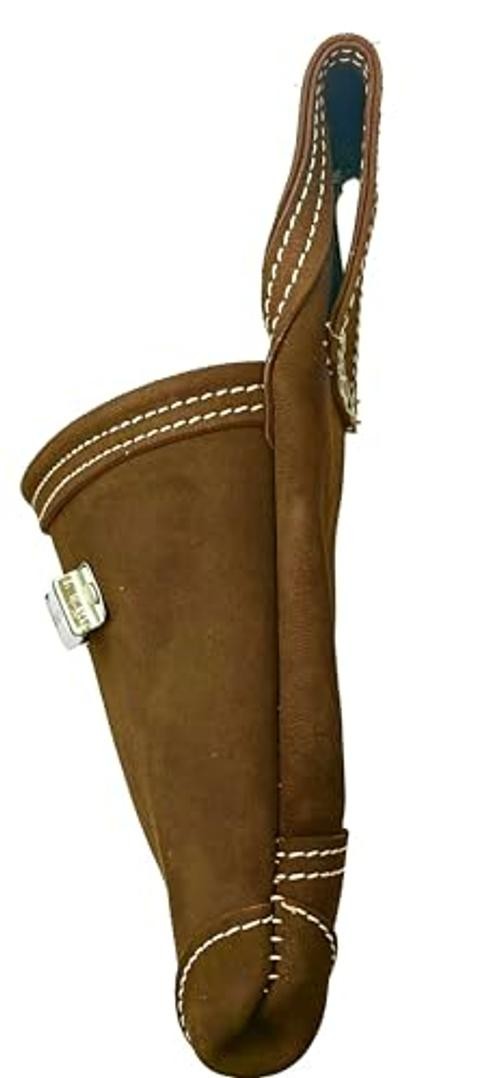 Suede Leather Nail Pouch with Tape Measure Holder, Heavy Duty 7.5″x8″