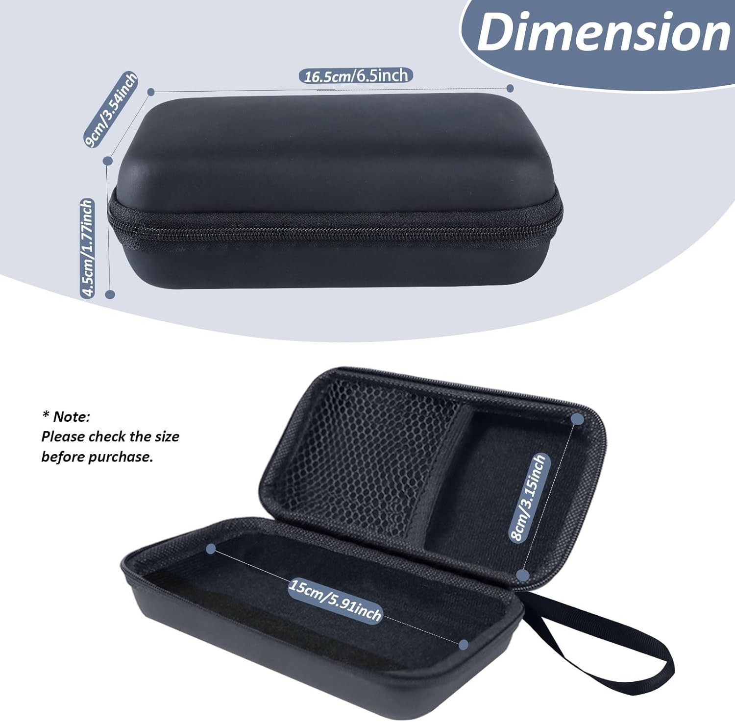 Waterproof EVA Protective Hard Tool Case 6 Inches Universal for Multimeter Digit