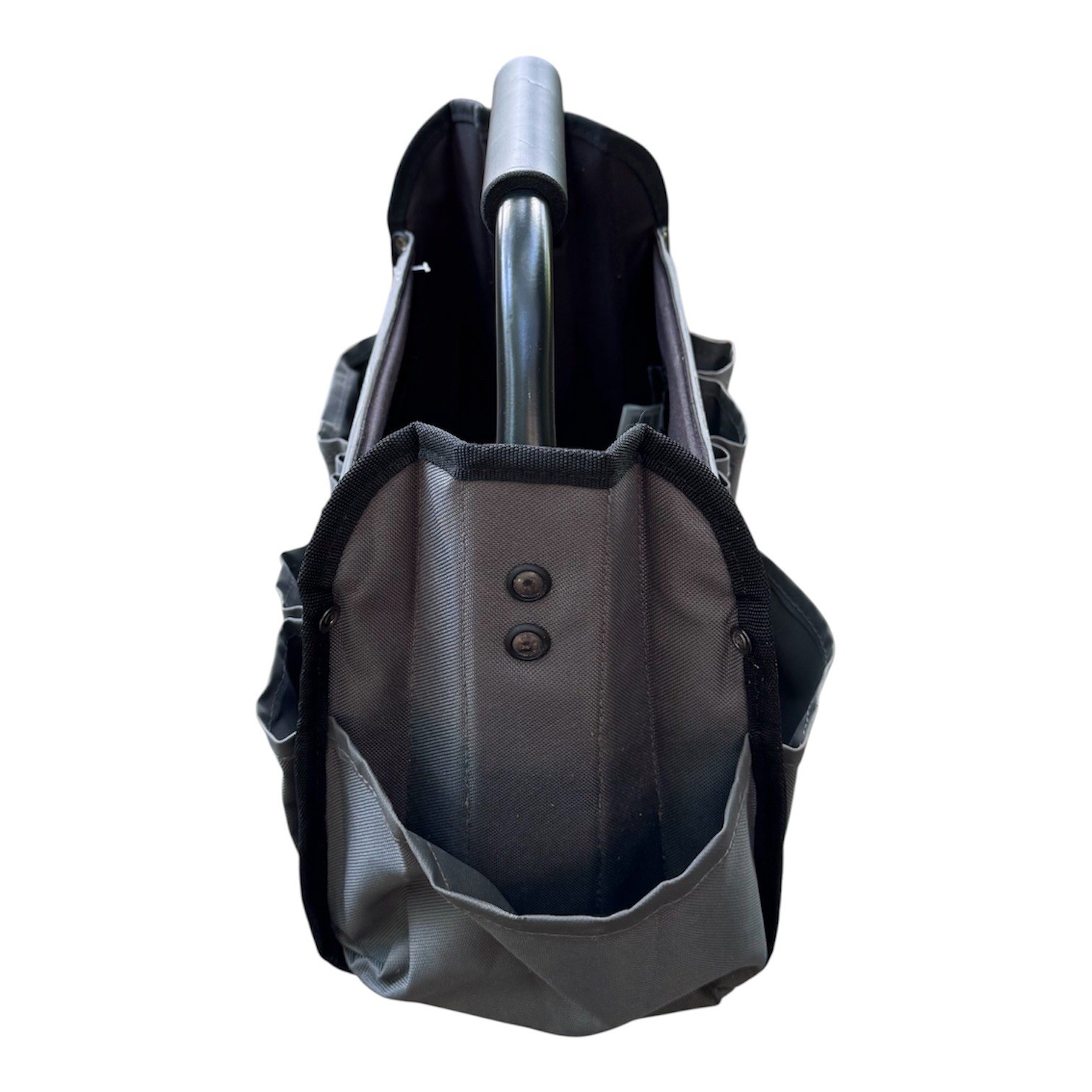 McGuire-Nicholas 15” Black Gray Fabric Tool Tote With Handle Multiple Pockets