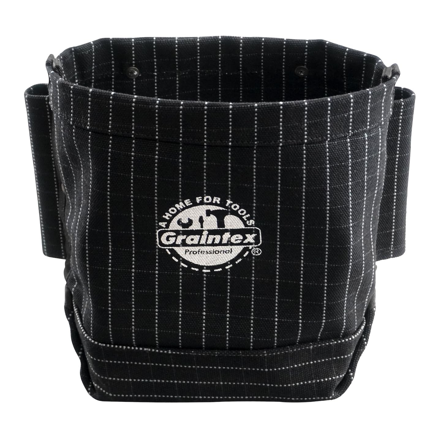 Graintex CB2436 Nut & Bolt Bag – Heavy Duty Black Canvas with Belt Loop
