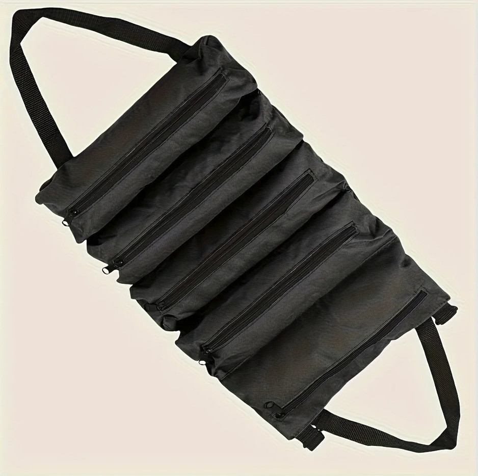 1pc Multi-Pocket Tool Roll Bag Portable Oxford Cloth Tool Organizer – NEW