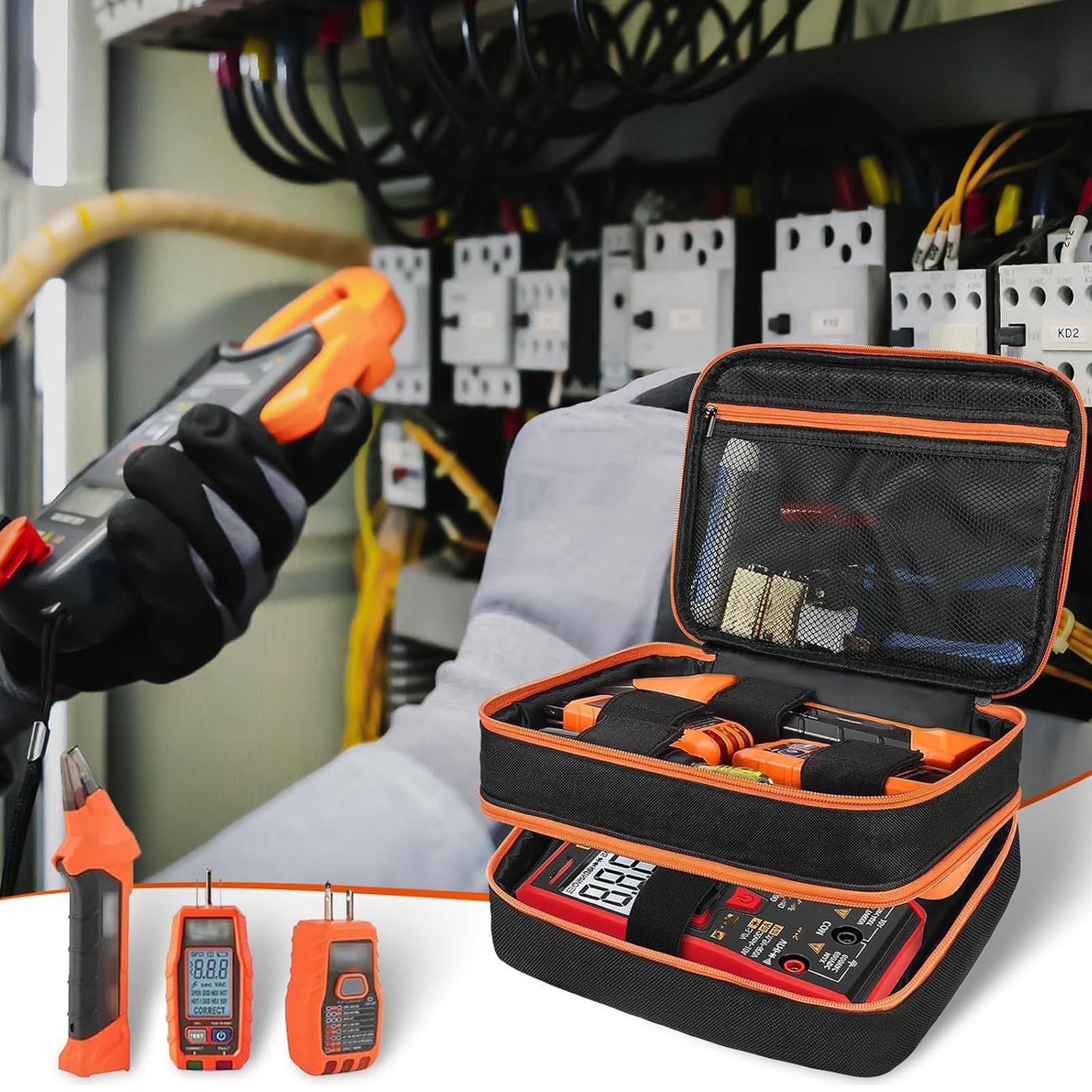 Dual Layer Circuit Breaker Finder Carrying Case For Electricians Easy To Use