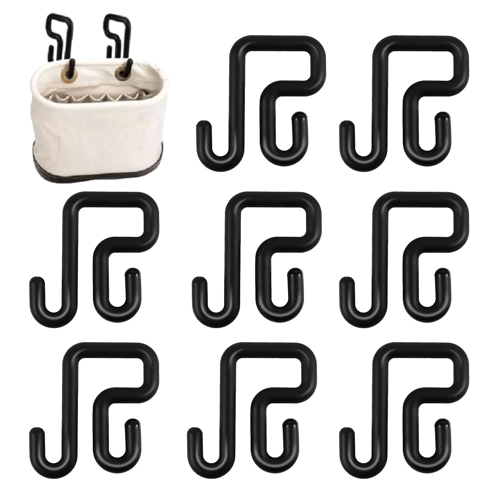8PCS Heavy Duty 3″ Lineman Bucket Hooks | Tool Holders, 40lb Capacity, Durable S