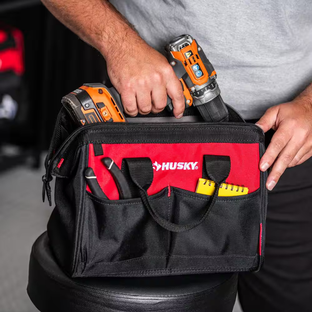 12 In. 4-Pocket Zippered Tool Bag (2-Pack)