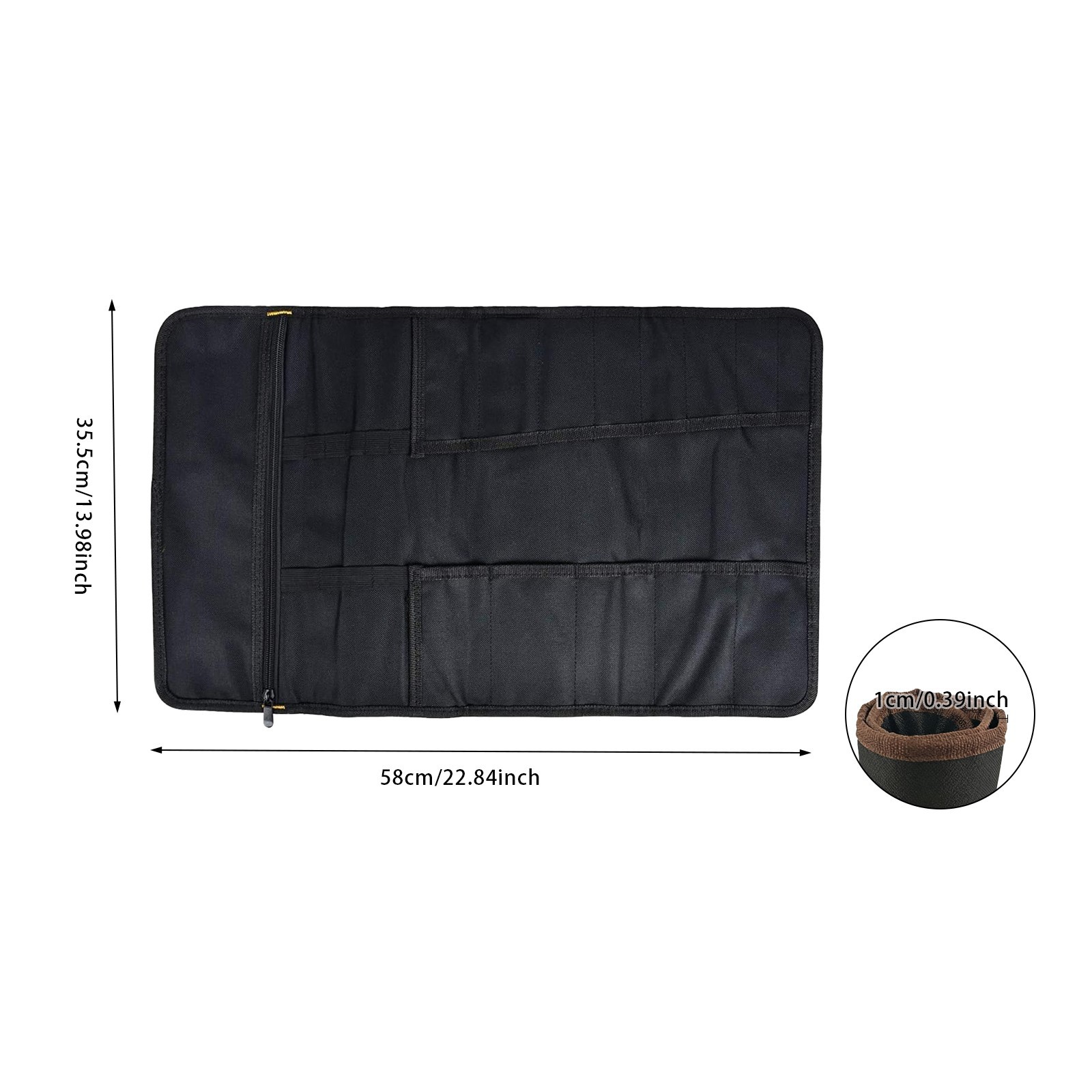 Roll Up Tool Bag, Multi-Purpose Tool Pouch, 58*35.5*1cm Hanging Tool Organizer
