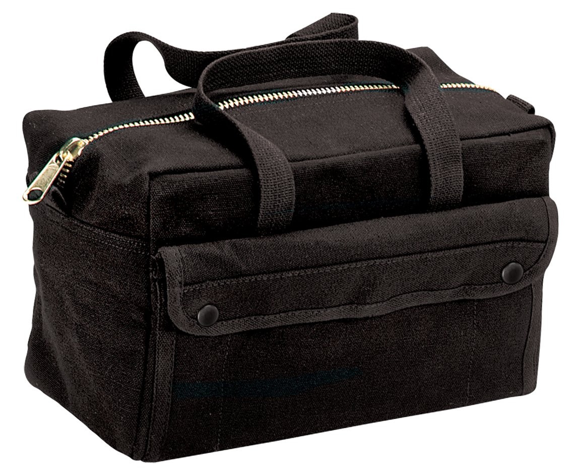 Rothco Mechanics Portable Cotton Canvas Tool Bag With Brass One Size, Black