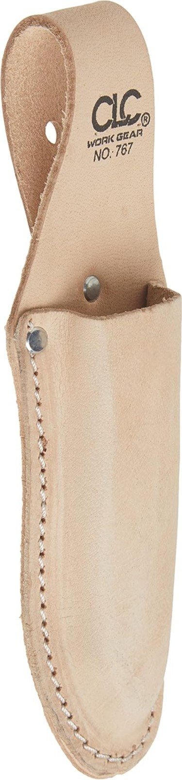 Elegant CLC 767 Tan Leather Plier Holder, Slip Pocket Design for Easy Access