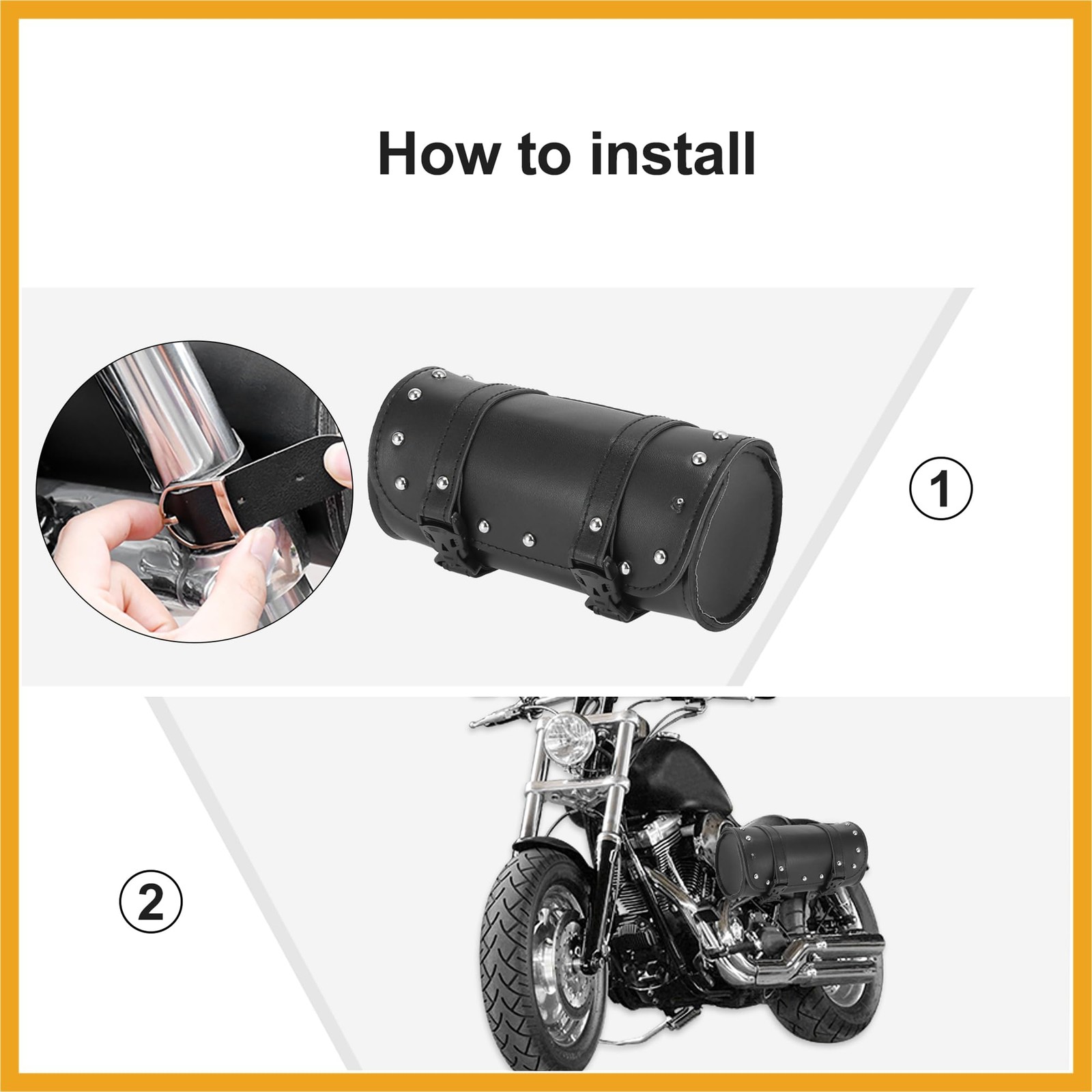 Universal Motorcycle Fork Handlebar Tool Bag Cycling Storage Pouch Bag Waterp…