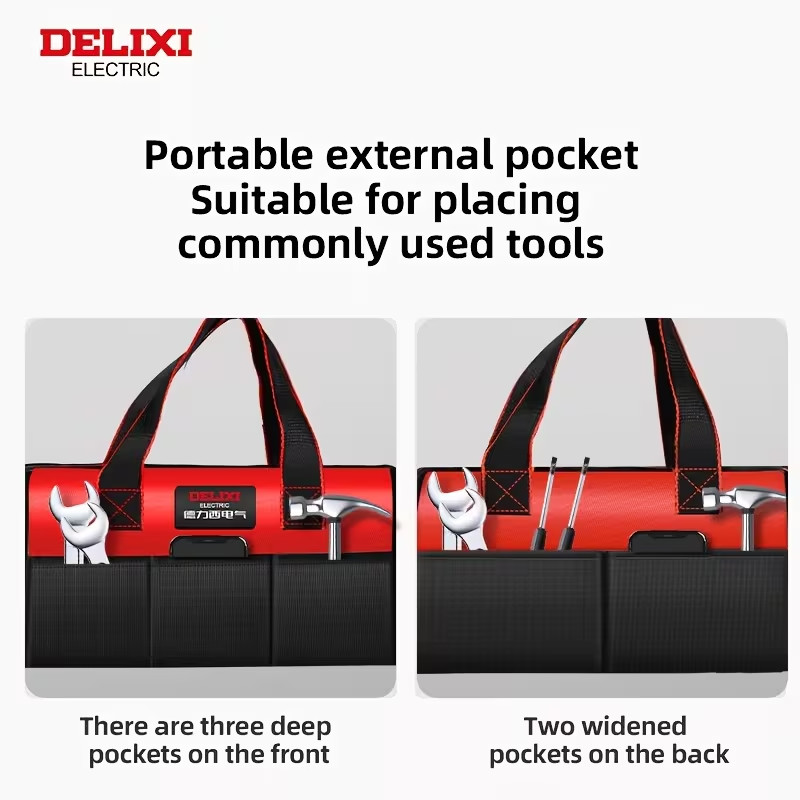 DELIXI ELECTRIC 13 Inch Multi-Function Tool Bag, Wide-Mouth – FREE SHIPPING!!!