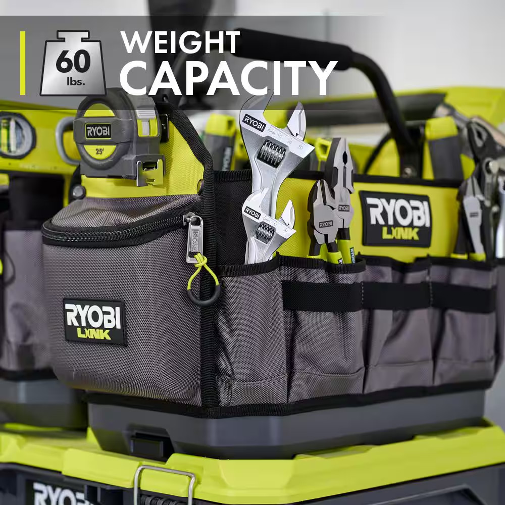 NEW Durable Portable and Compatible with RYOBI LINK System Tool Bag 42 Pockets