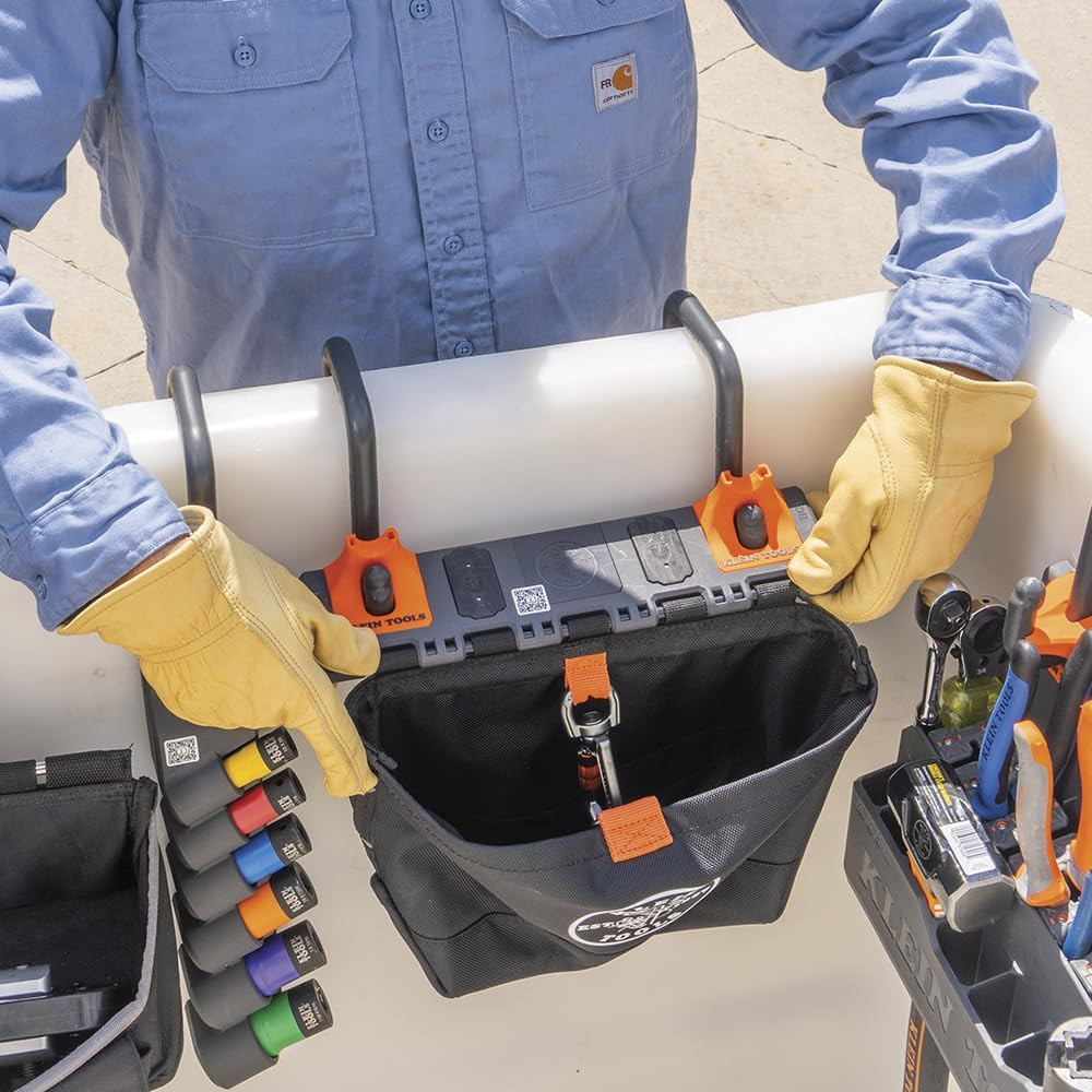 BC510S Bucket Work Center Hardware Tool Pouch with Carabiner, Magnetic, S Hook R