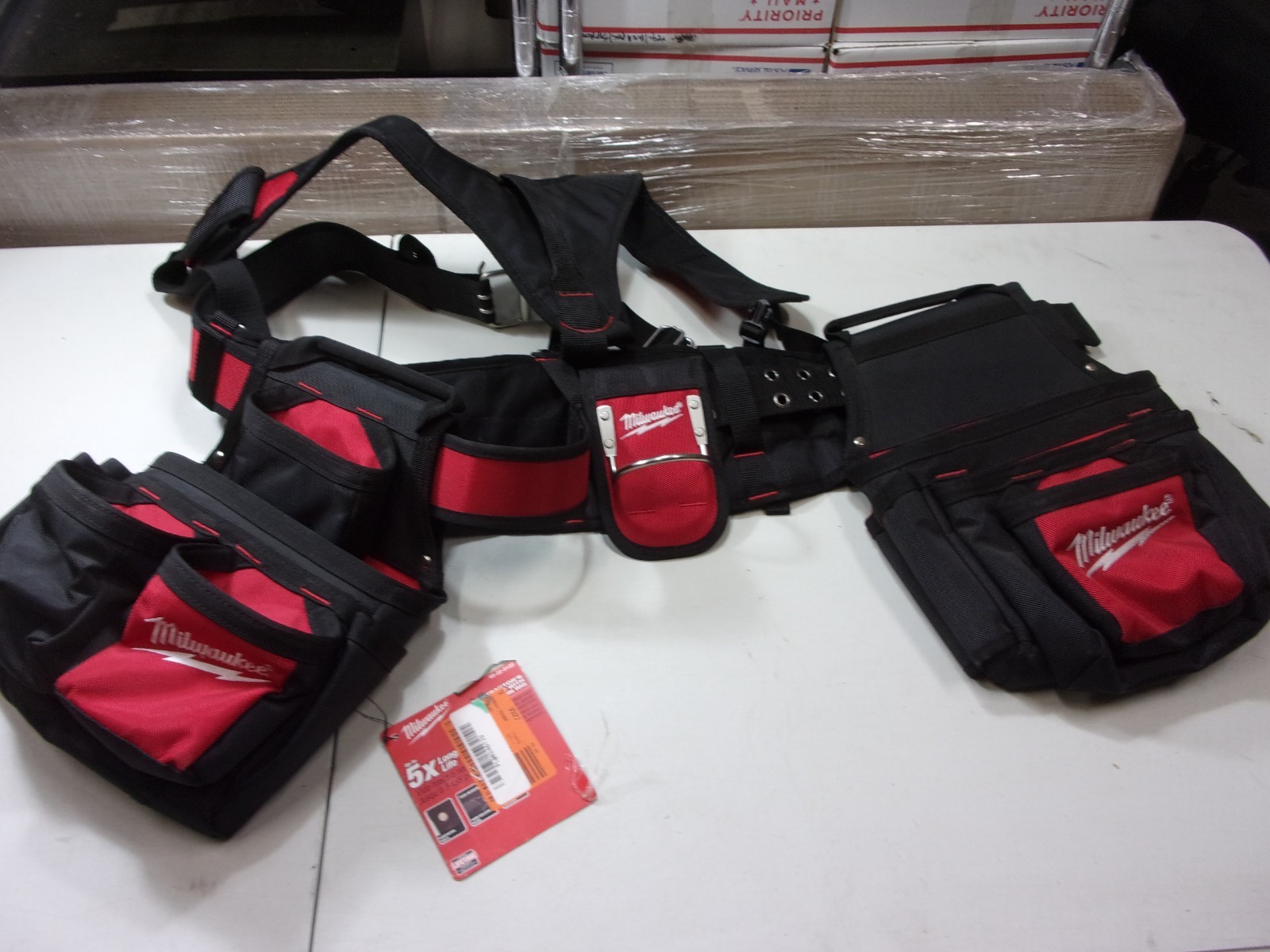 NEW MILWAUKEE CONTRACTOR TOOL BELT WITH SUSPENSION RIG # 48-22-8120 ..