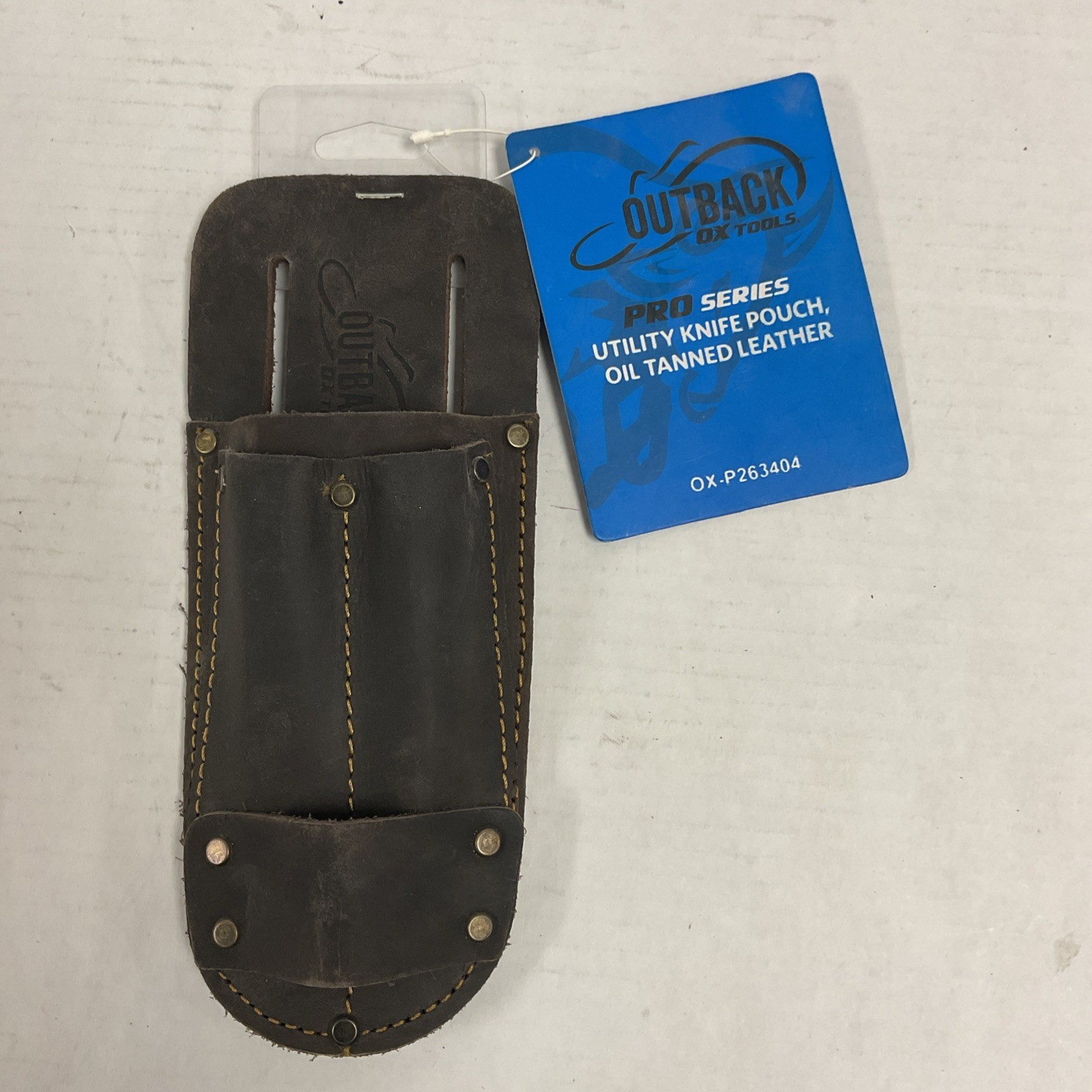 Ox Tools Utility Knife Pouch – Heavy Duty Oil-Tanned Leather