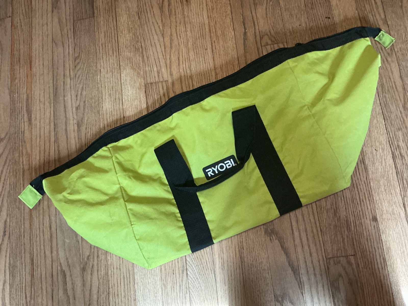 Ryobi zippered tool bag / organizer, 17×12″, Ryobi green-yellow
