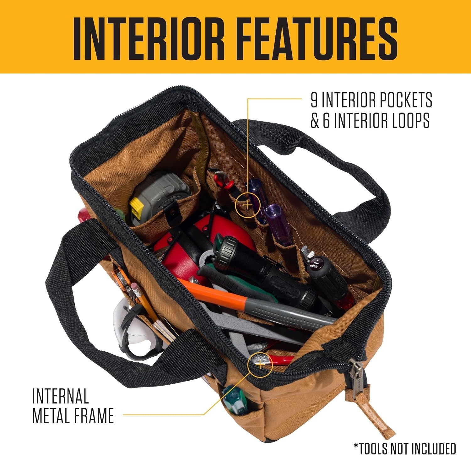 Utility Small Tool Bag Brown | Onsite, Durable Water-Resistant, Tool Storage …