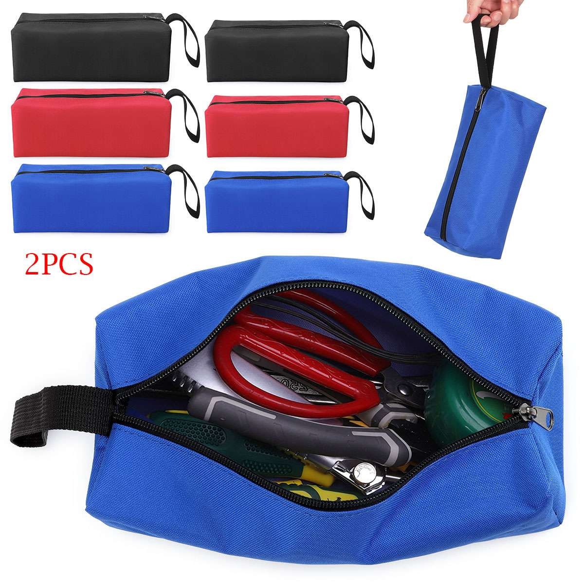 2 Pack Tool Pouch Zipper Bag, Small Tool Bag, Multipurpose Storage Organizer