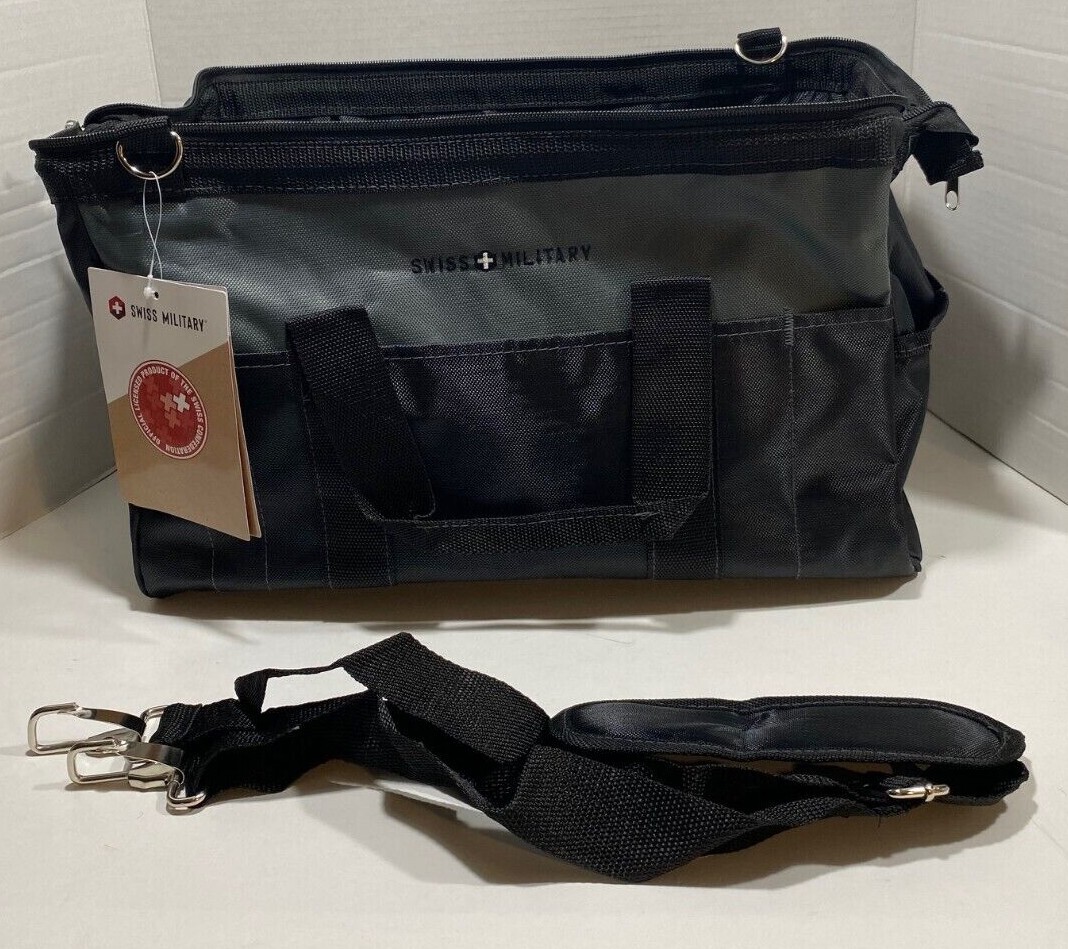 Swiss Military 16″ Multi Pocket Tool Satchel, Black