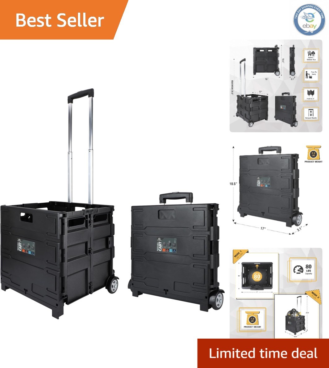 Professional-Grade Portable Tool Box with 2 Wheels – Folds for Easy Storage