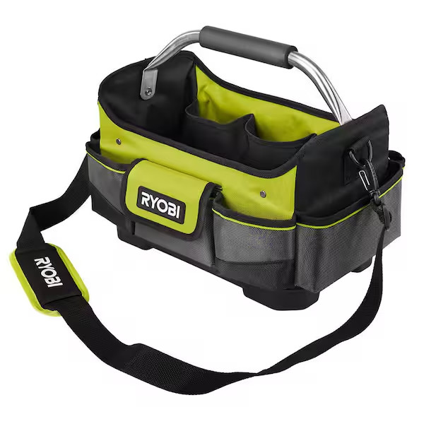 Ryobi 13 In. Tool Tote Bag 17 Pockets Water Resistant, Handle
