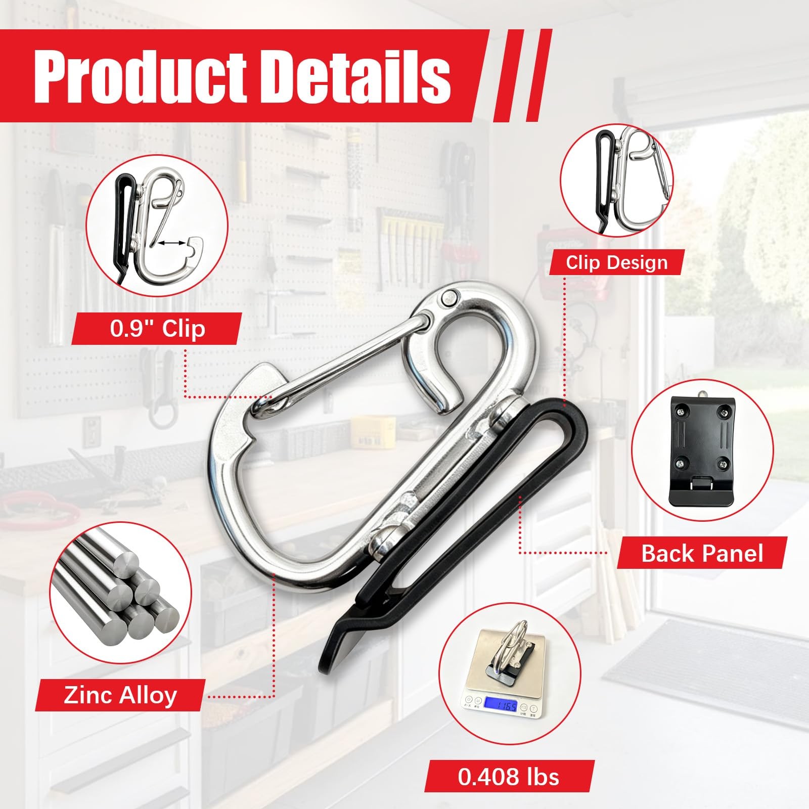 1Pcs Drill Holster Clip,Tool Belt Hook, Drill Holster,Mountaineering Buckle Q…