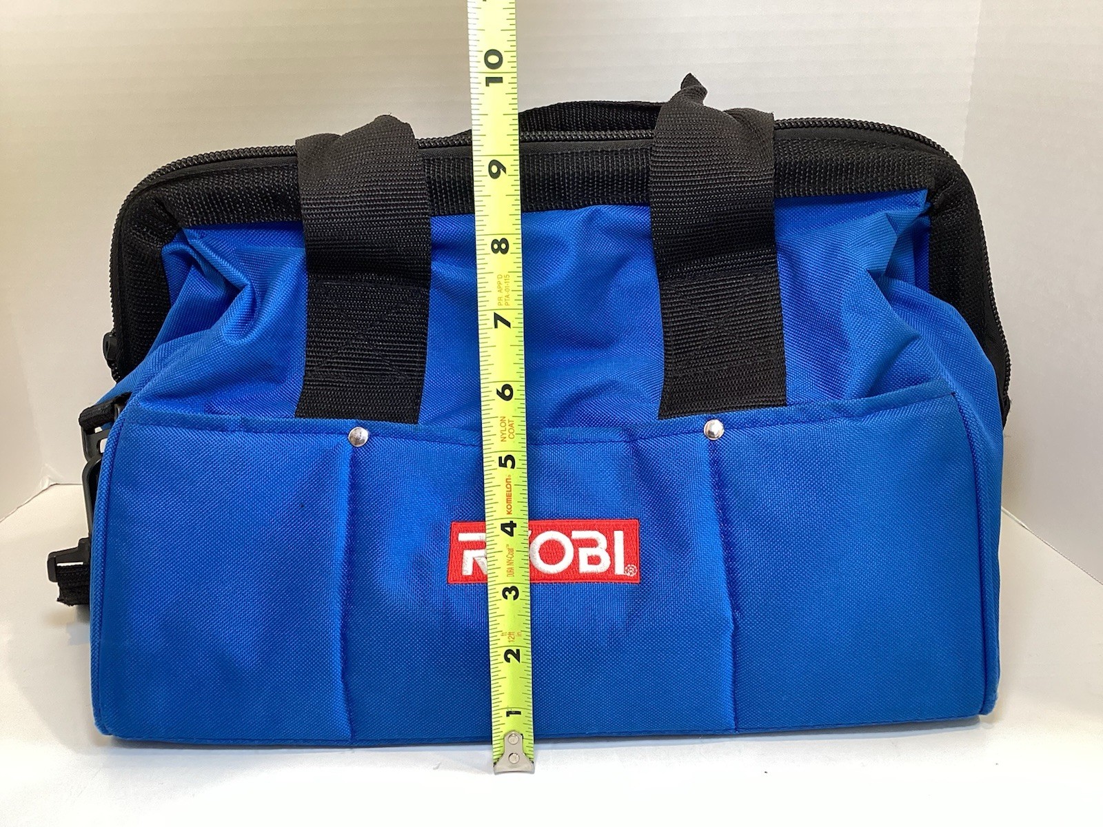 Ryobi Original Blue XL Tool Bag Opens Wide, Handle, Zip Top -Canvas w/Strap