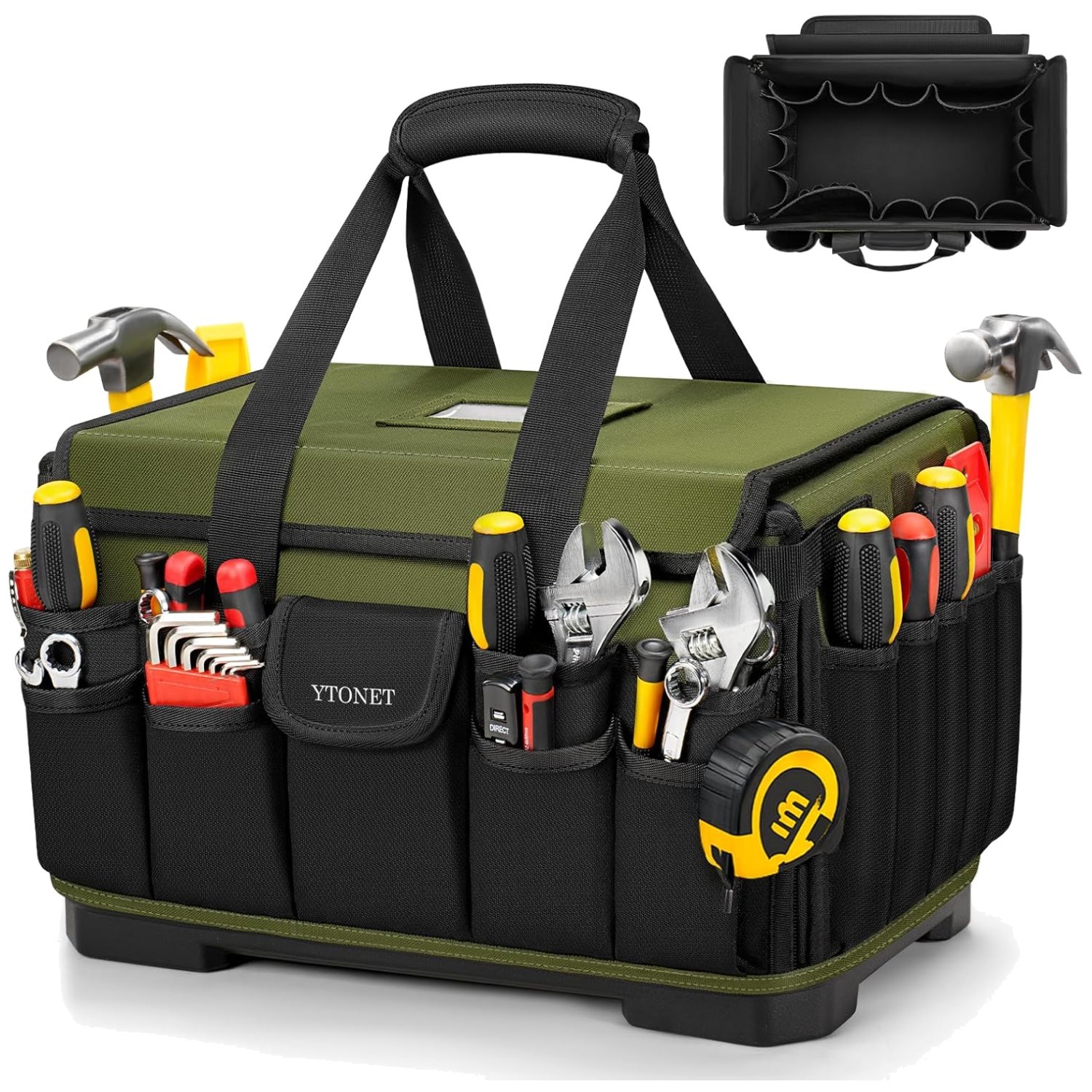 16-Inch Heavy Duty Electrician Tool Bag, 46 Pockets