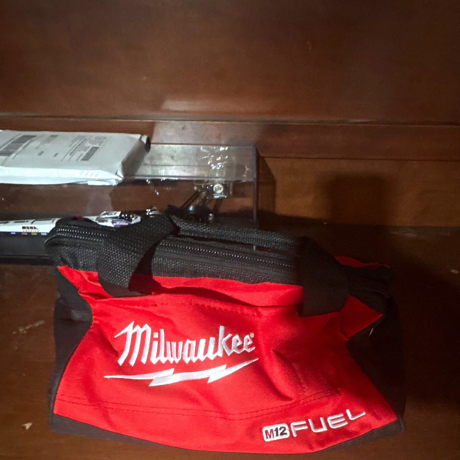 Milwaukee M12 FUEL Red/Black Fabric Tool Bag w/ Handle
