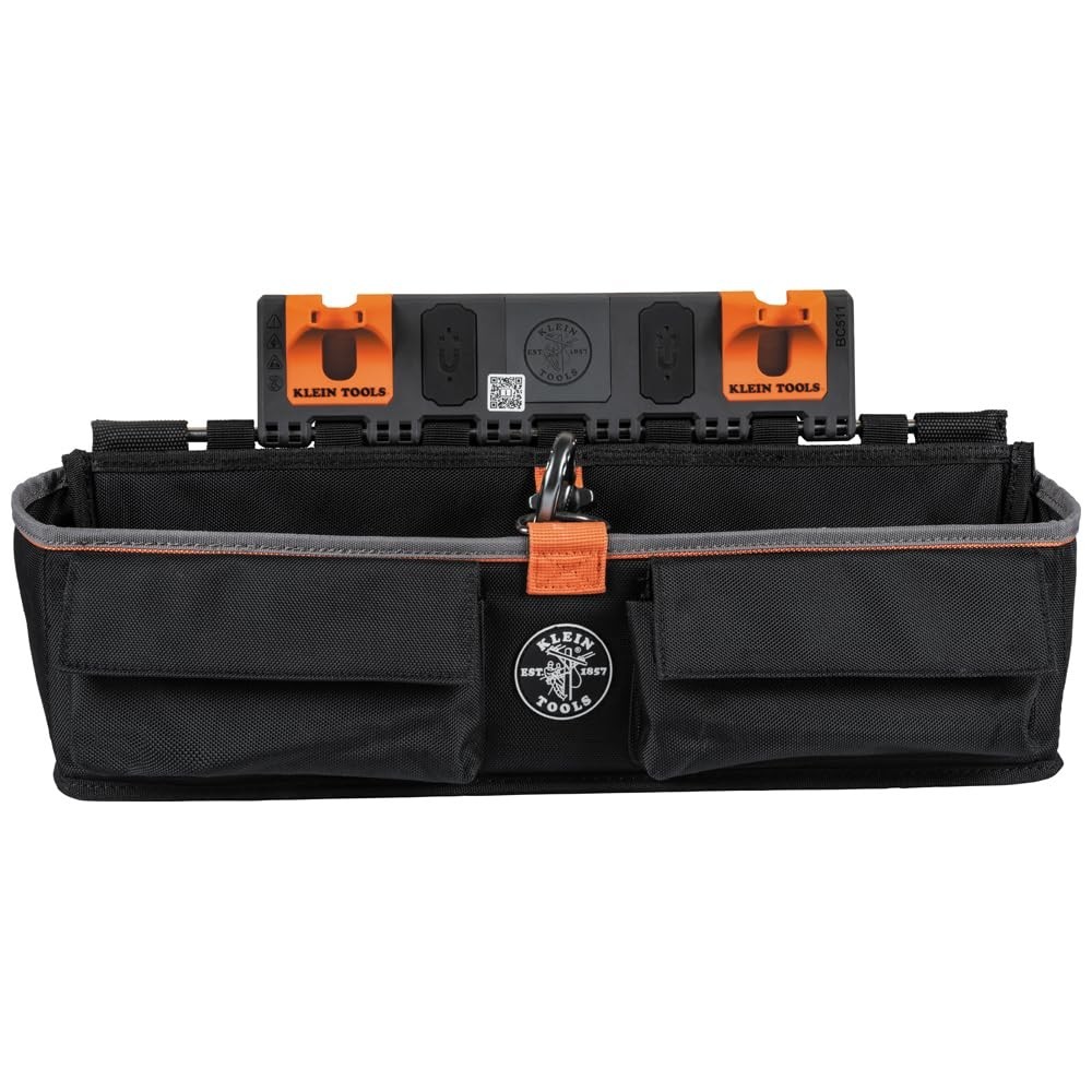 Large Tool Pouch with S Hook Rail System for Lineman Tools, Cutters & Wrenches