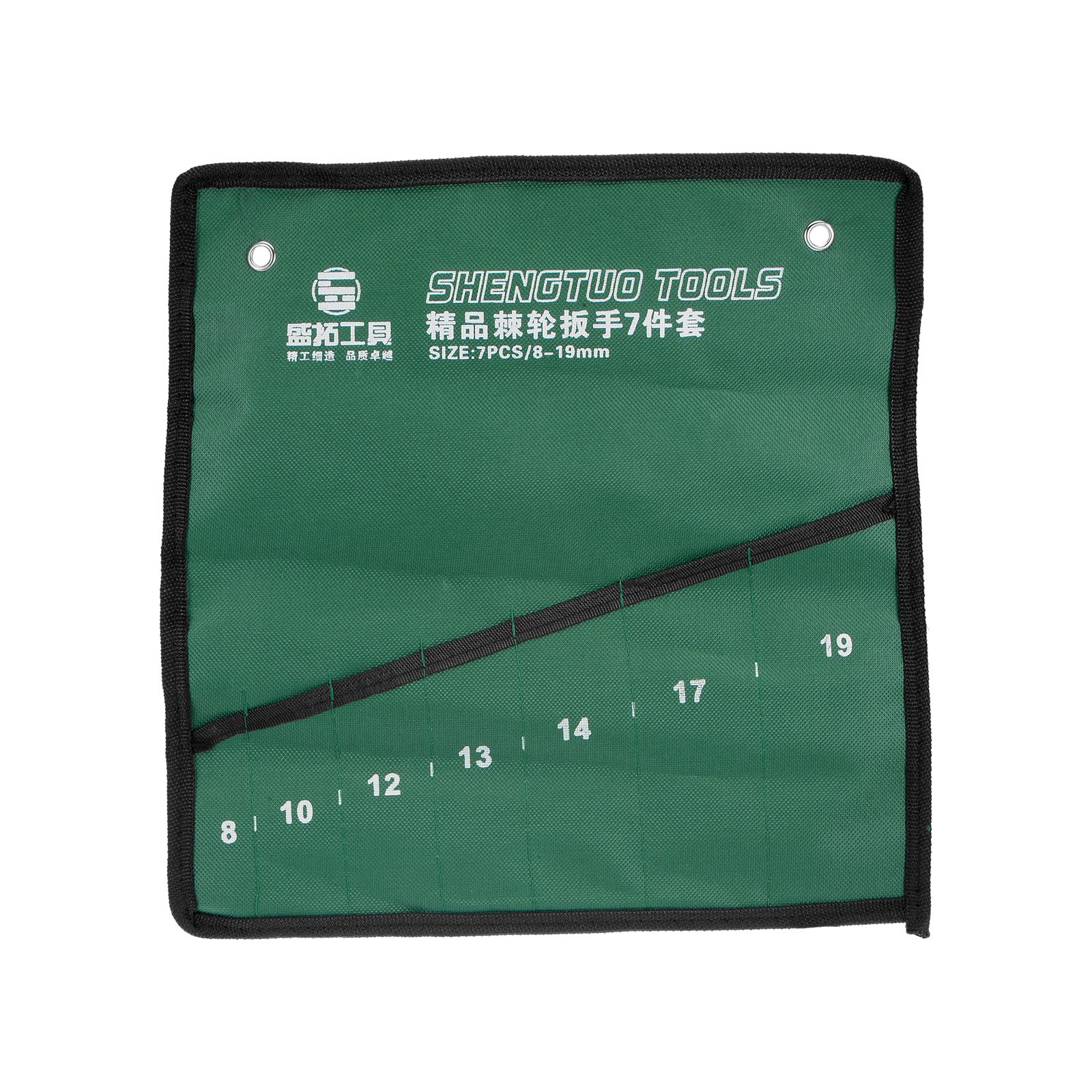 Wrench Organizer 7 Pockets 12.6″ x 11.8″ Canvas Roll Up Pouch Tool Bag Holder