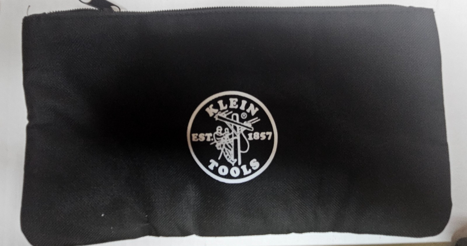 KLEIN EST EST. 1857 Tool Pouch Black Zipper Closure Heavy Duty 11 in. x 5″ Nylon