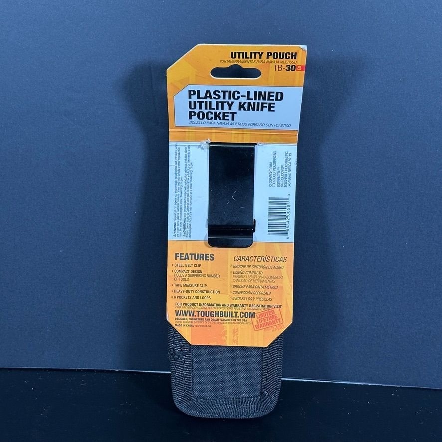 TOUGHBUILT Utility Knife Pocket Pouch w Slip-On Belt Clip TB-30