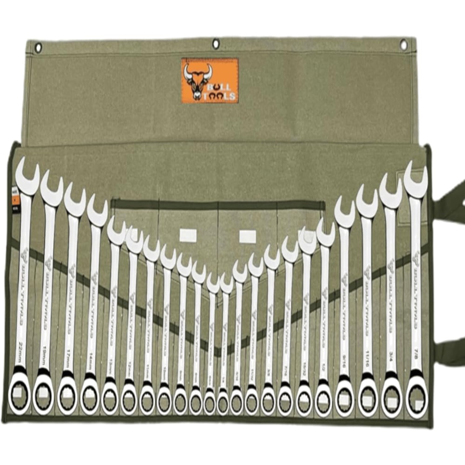 Tool Roll Organizer with 26 Pockets for Wrenches, Metric & SAE Durable Cotton…
