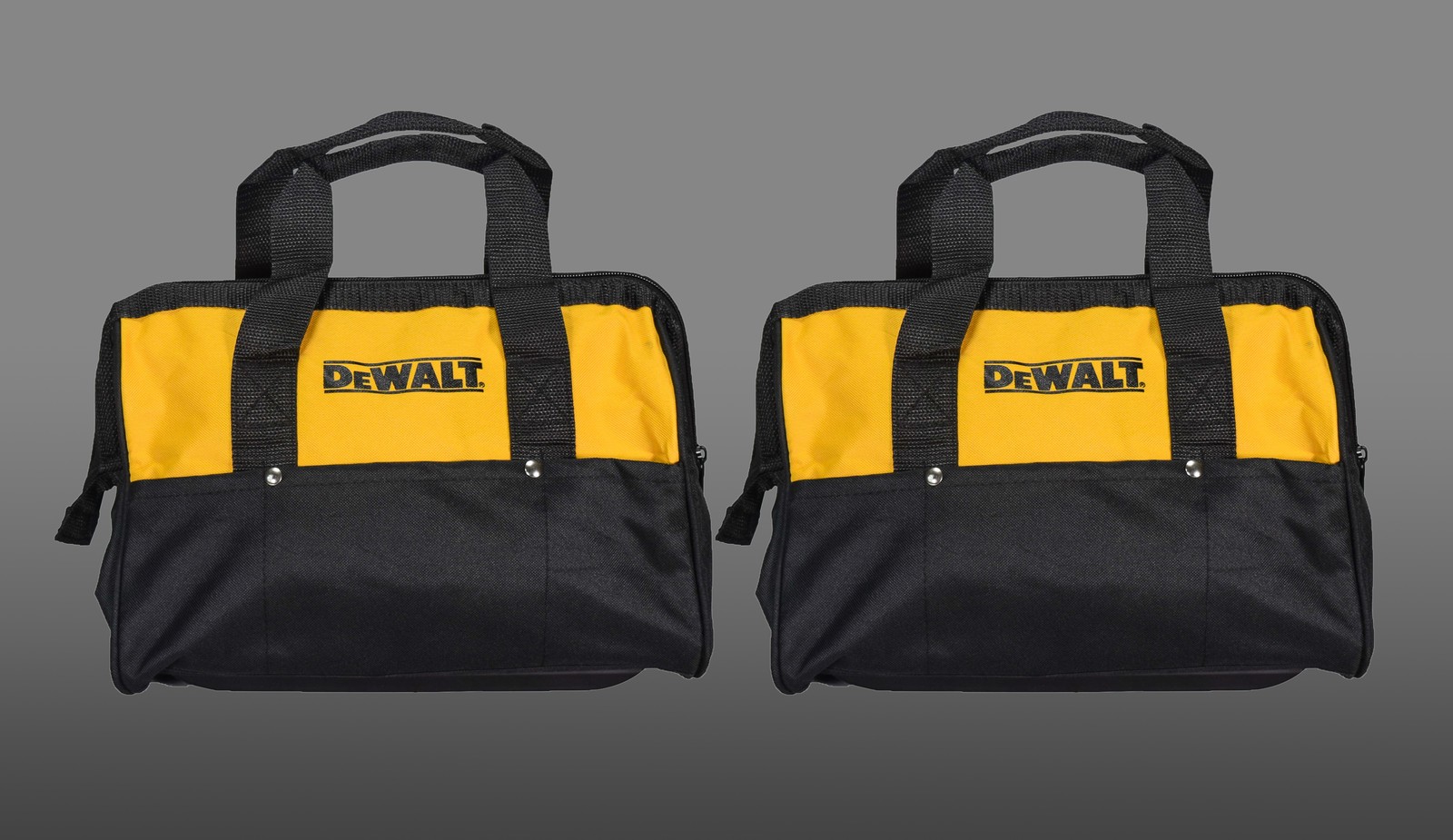 Dewalt Tool Bag for power tools 12″ yellow and black with nylon zipper 2 Pack