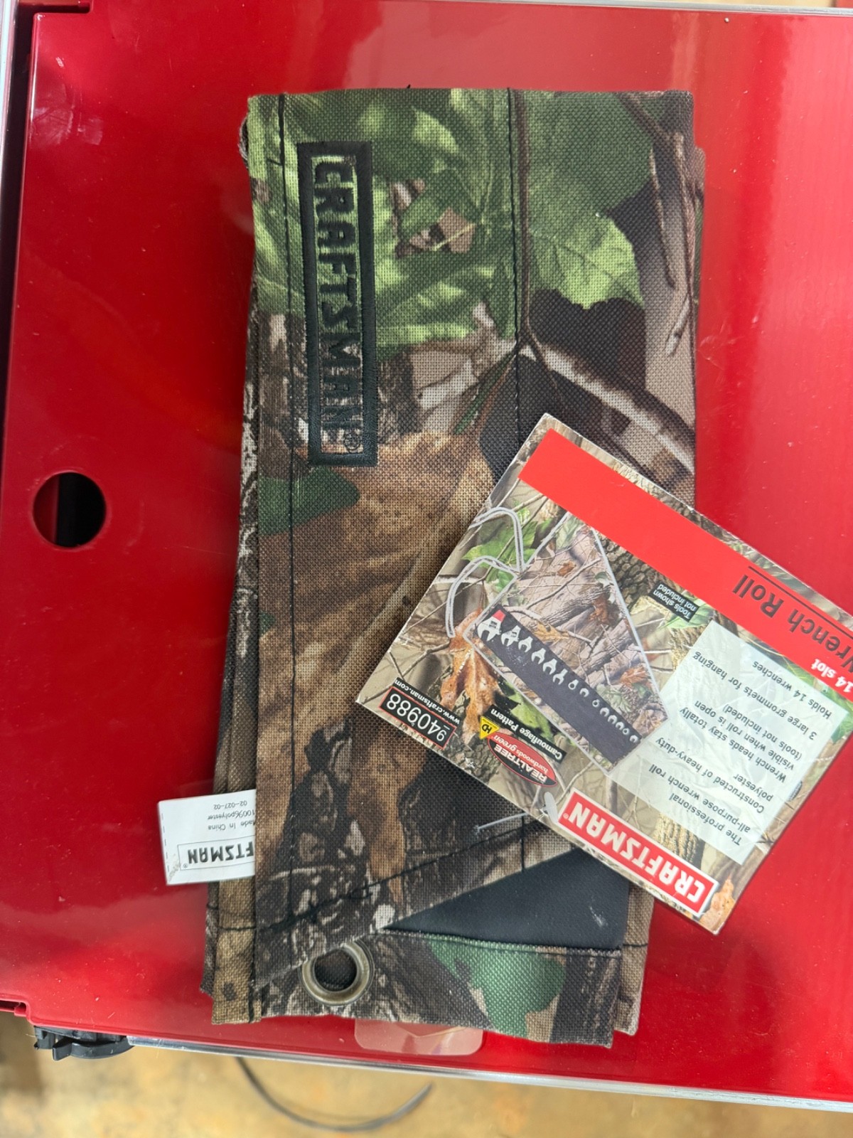 NEW Craftsman Camouflage 14 Pocket Wrench Roll-up Pouch Organizer Part # 40988