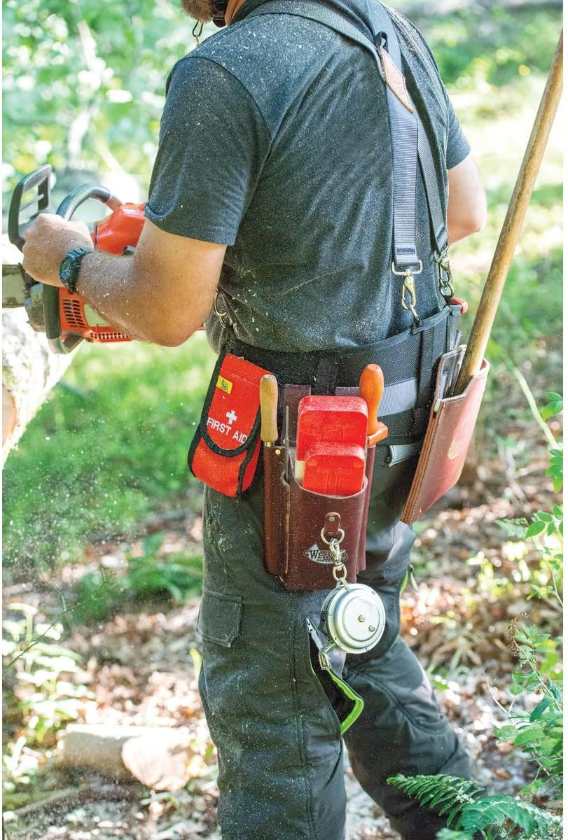 Weaver Leather Arborist – Leather Burgundy Felling Wedge Pouch for Tree Cutting