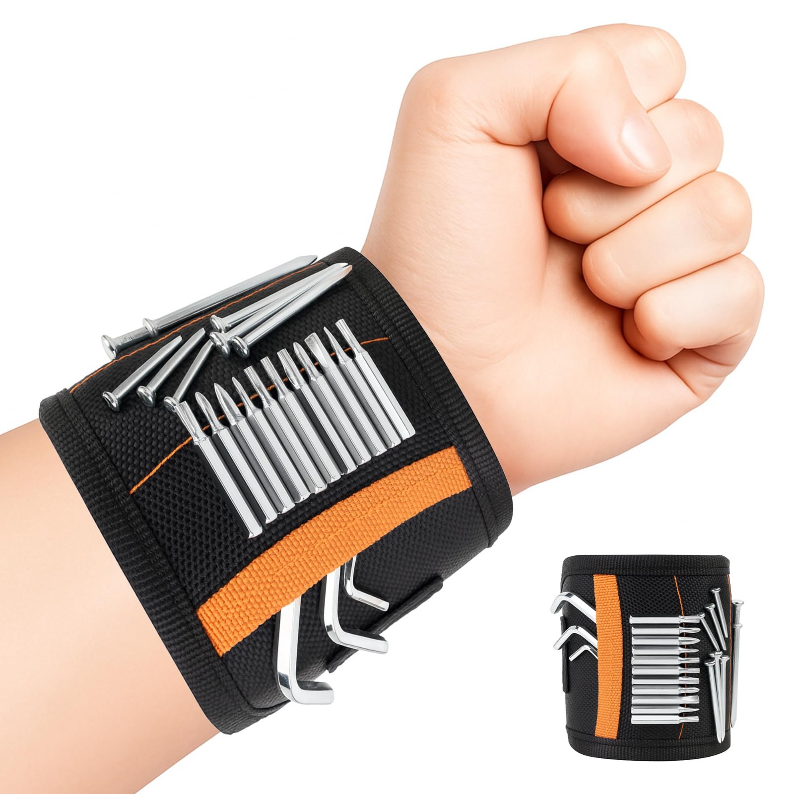 Magnetic Wristband for Tools Strong Magnet Holder for Screws Nails Handyman Gift