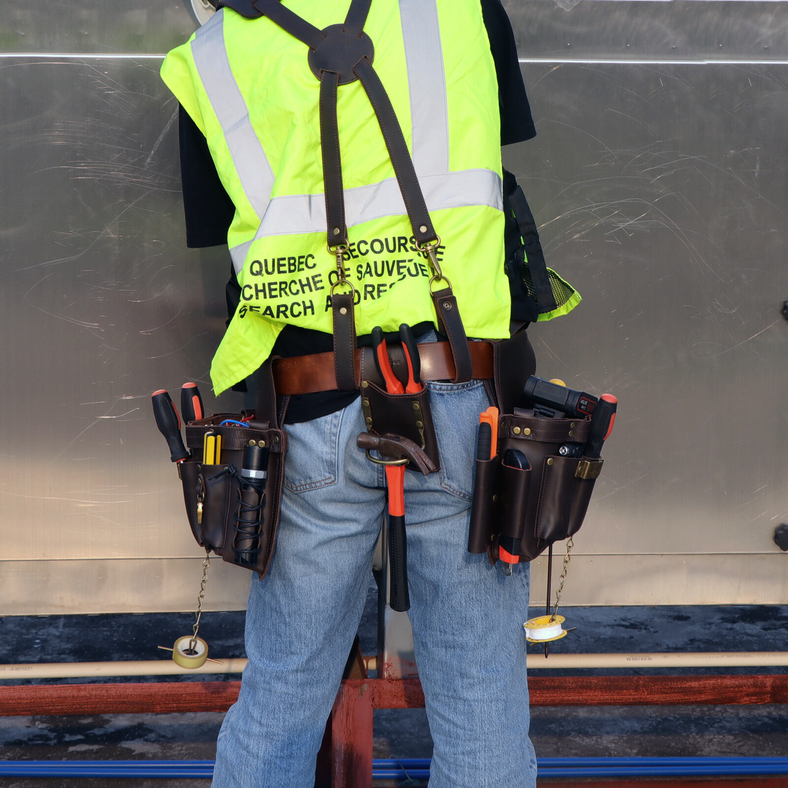TOURBON Tool Belt Suspenders Carpenter Heavy Duty Chest Strap US-Special offer