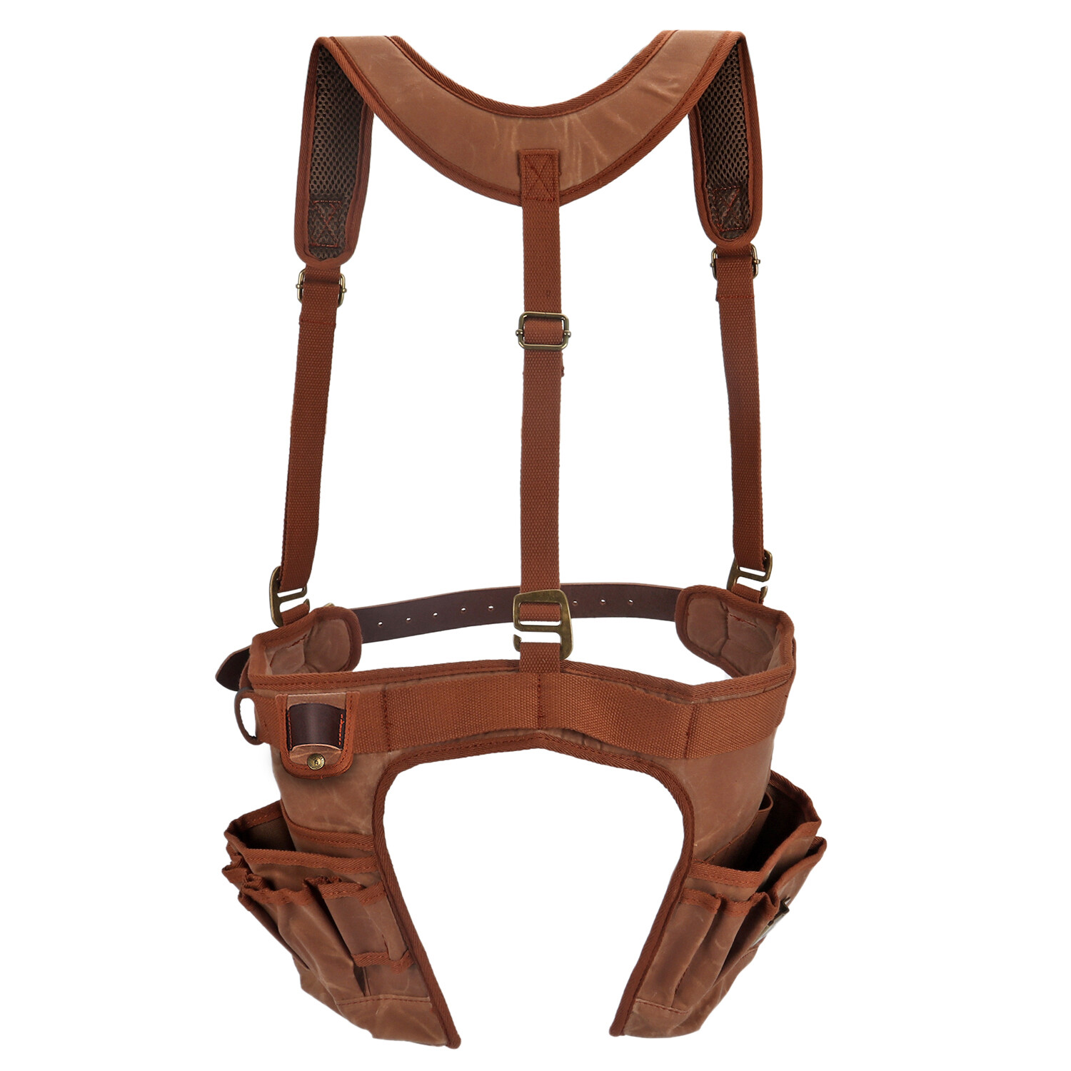 TOURBON Work Tool Belt Suspender Drill Pouch Electricians Carpenter Harness Vest