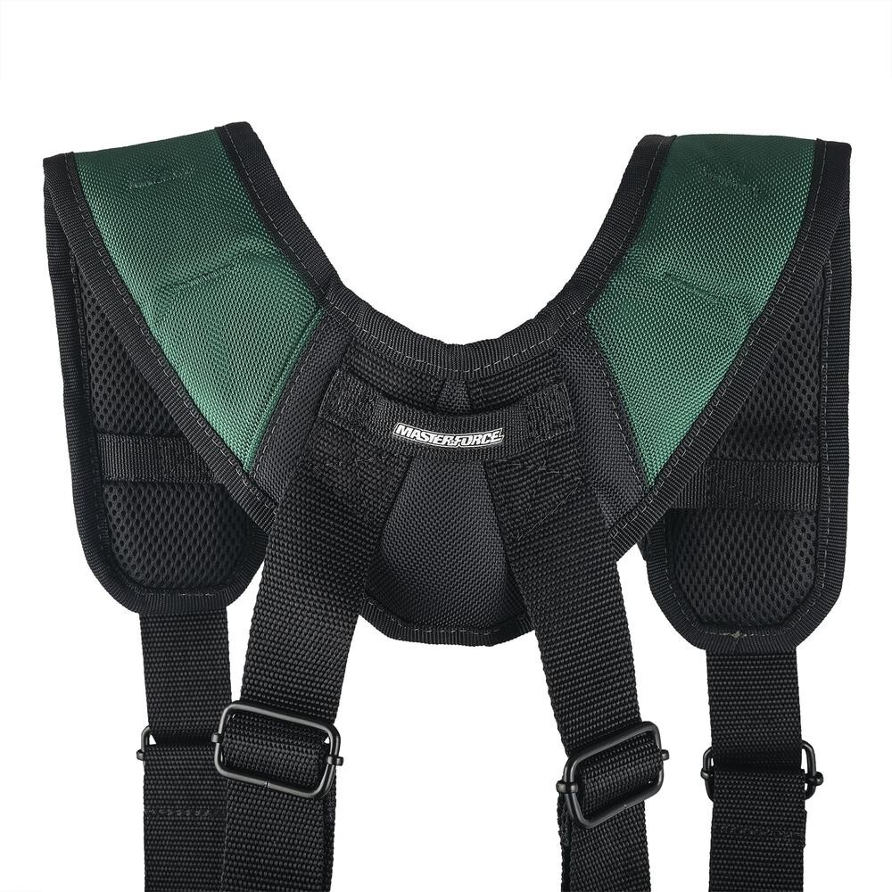 18 Pocket Polyester Carpenter Suspension Tool Rig Padded Belt & Suspenders