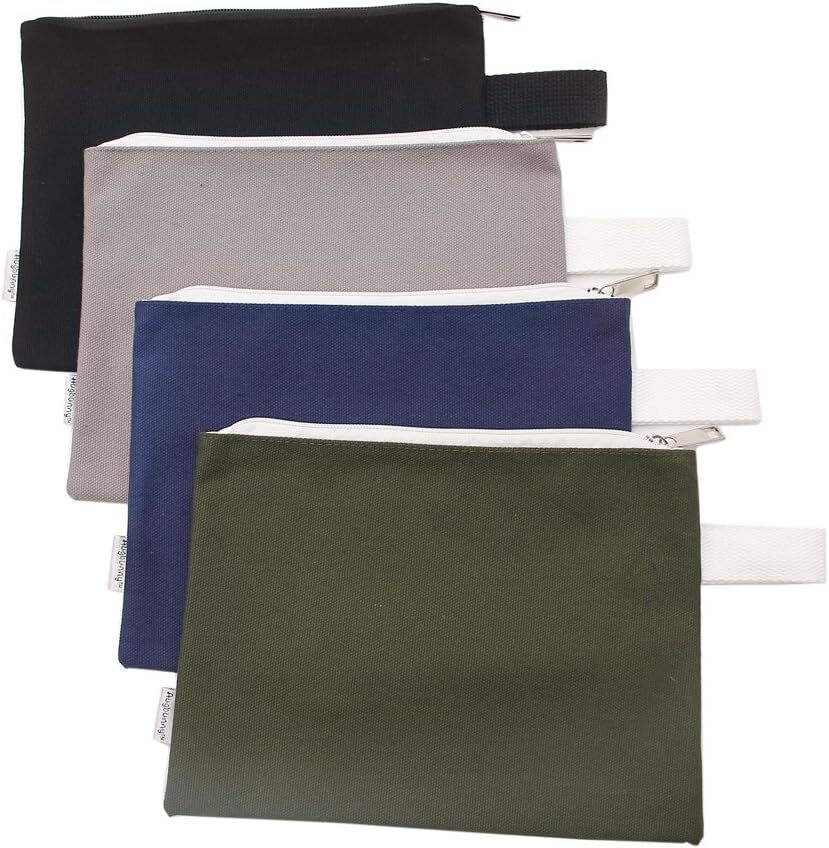 Augbunny 100% Cotton 16oz Heavy Duty Multi-purpose Canvas Zipper Tool Bag