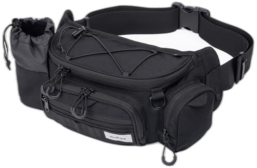 TANAX MotoFizz Motorcycle Waist Bag Riding Waist Black 6.3L Suitable for Day